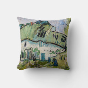Vincent van Gogh - Bauernhaus mit zwei Figuren Kissen
