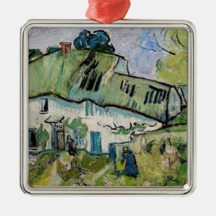 Vincent van Gogh - Bauernhaus mit zwei Figuren Ornament Aus Metall