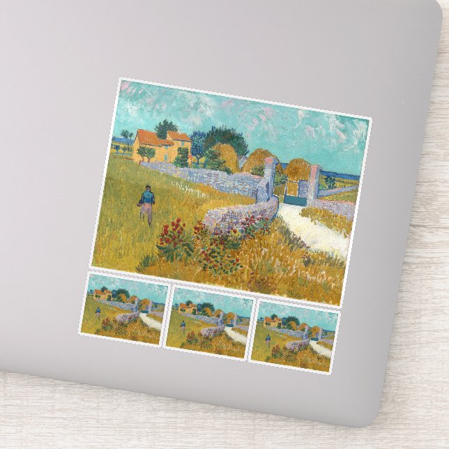 Vincent Van Gogh, Bauernhof in der Provence Aufkleber (Detail)