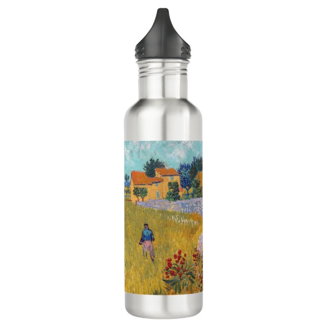 Vincent van Gogh - Bauernhof in der Provence Edelstahlflasche (Links)