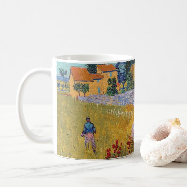 Vincent van Gogh - Bauernhof in der Provence Kaffeetasse (Mit Donut)