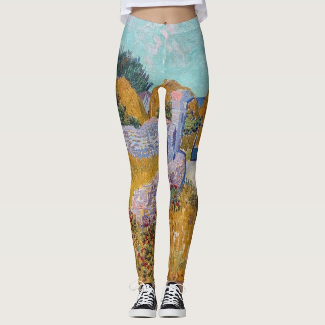 Vincent van Gogh - Bauernhof in der Provence Leggings (Vorderseite)