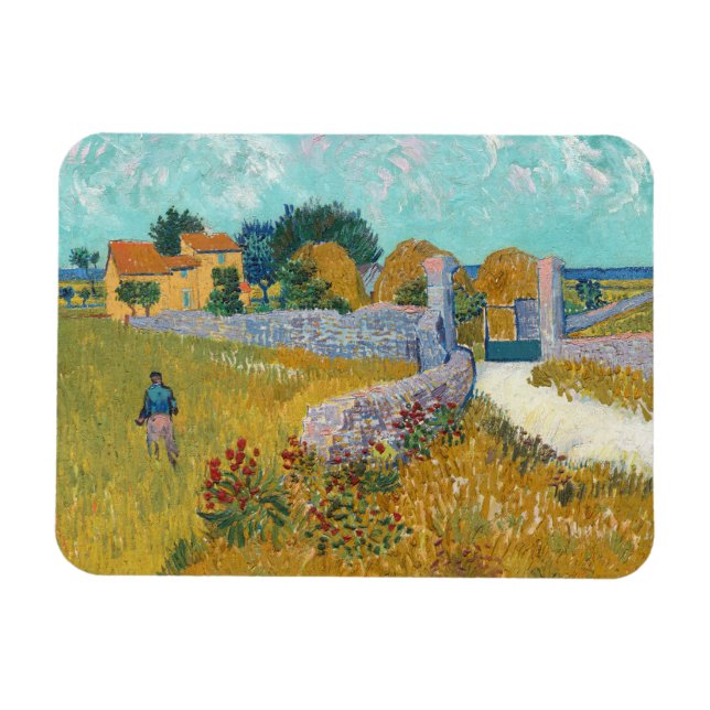 Vincent Van Gogh, Bauernhof in der Provence Magnet (Horizontal)