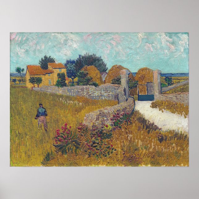 Vincent Van Gogh - Bauernhof in der Provence Poster (Vorne)