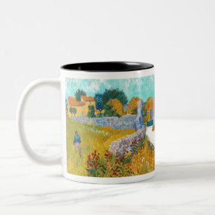 Vincent van Gogh Bauernhof in der Provence Zweifarbige Tasse