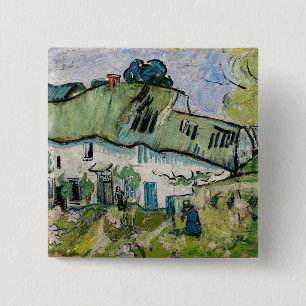 Vincent van Gogh - Bauernhof mit zwei Zahlen Button