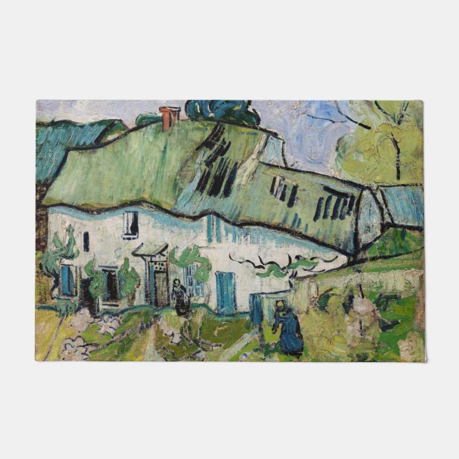 Vincent van Gogh - Bauernhof mit zwei Zahlen Fußmatte (Vorderseite)