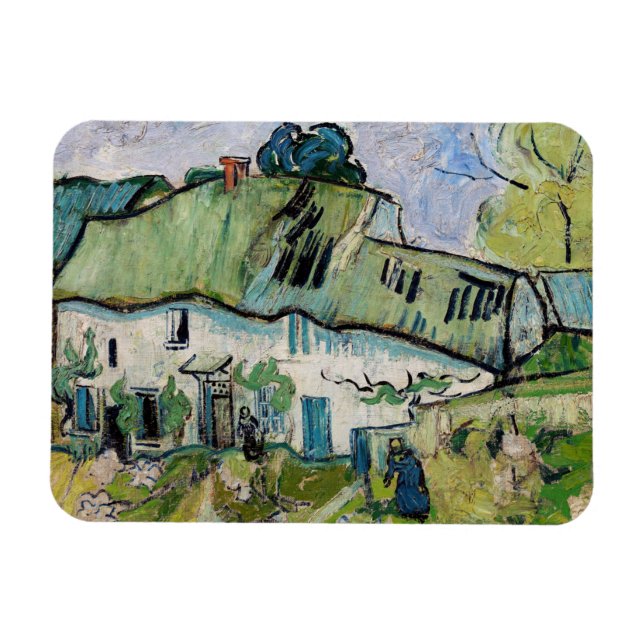 Vincent van Gogh - Bauernhof mit zwei Zahlen Magnet (Horizontal)