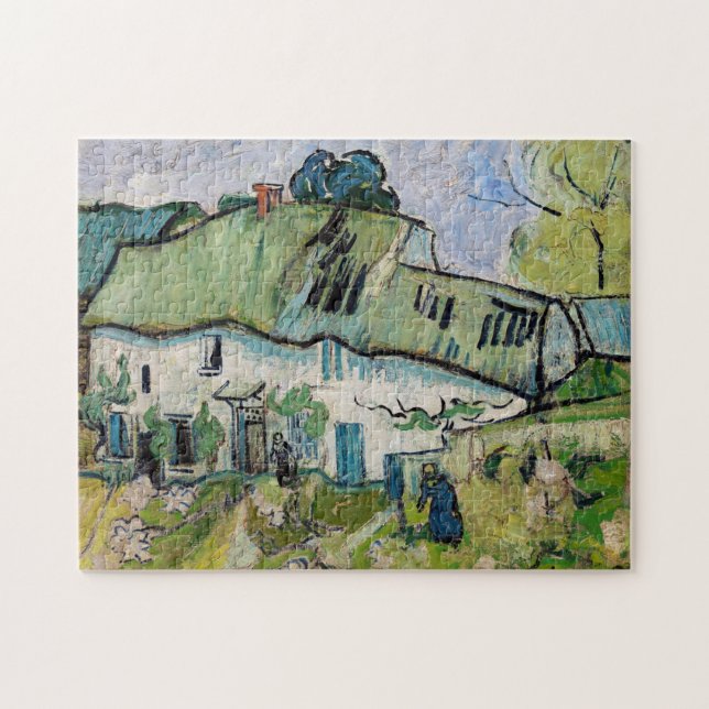 Vincent van Gogh - Bauernhof mit zwei Zahlen Puzzle (Horizontal)