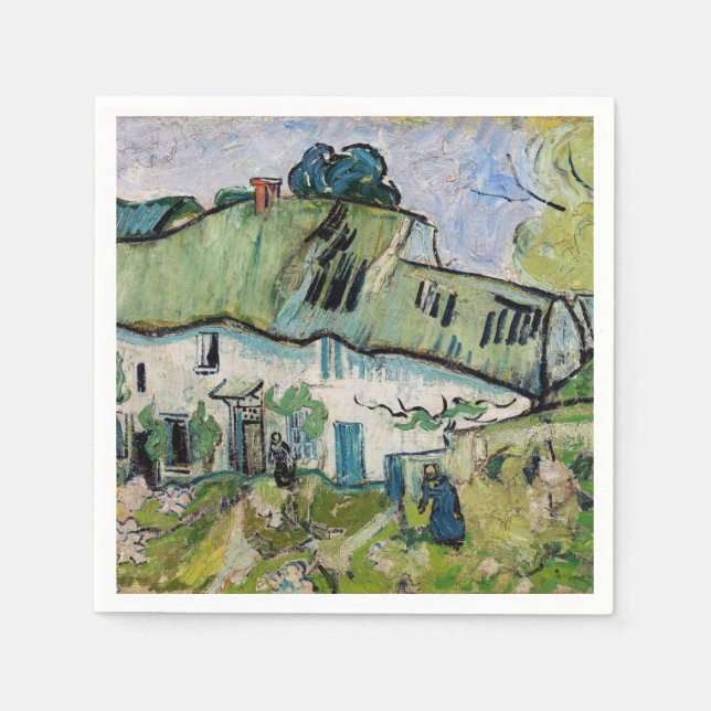Vincent van Gogh - Bauernhof mit zwei Zahlen Serviette (Vorderseite)