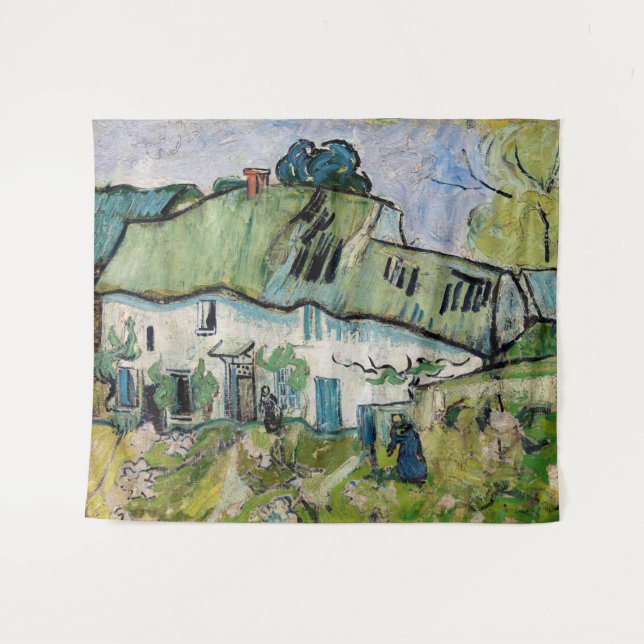 Vincent van Gogh - Bauernhof mit zwei Zahlen Wandteppich (Vorderseite (Horizontal))