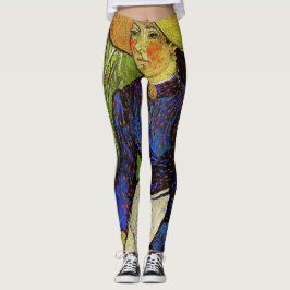 Vincent van Gogh - Bauernmädchen in Strohhut Leggings