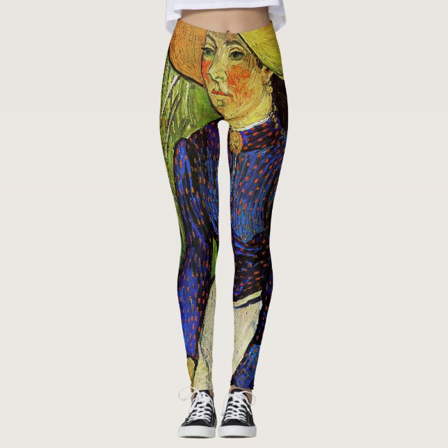 Vincent van Gogh - Bauernmädchen in Strohhut Leggings (Vorderseite)