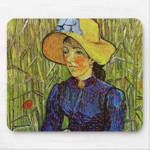 Vincent van Gogh - Bauernmädchen in Strohhut Mousepad