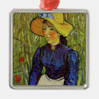 Vincent van Gogh - Bauernmädchen in Strohhut