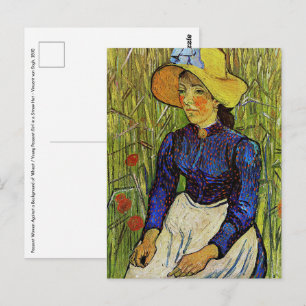 Vincent van Gogh - Bauernmädchen in Strohhut Postkarte