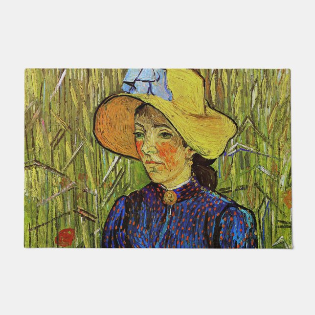 Vincent van Gogh - Bauernmädchen mit Strohhut Fußmatte (Vorderseite)