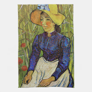 Vincent van Gogh - Bauernmädchen mit Strohhut Geschirrtuch