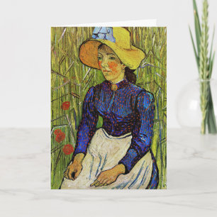 Vincent van Gogh - Bauernmädchen mit Strohhut Karte