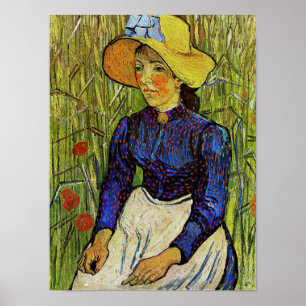 Vincent van Gogh - Bauernmädchen mit Strohhut Poster
