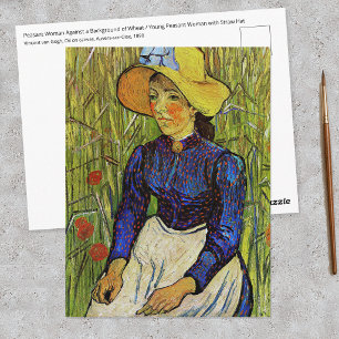 Vincent van Gogh - Bauernmädchen mit Strohhut Postkarte