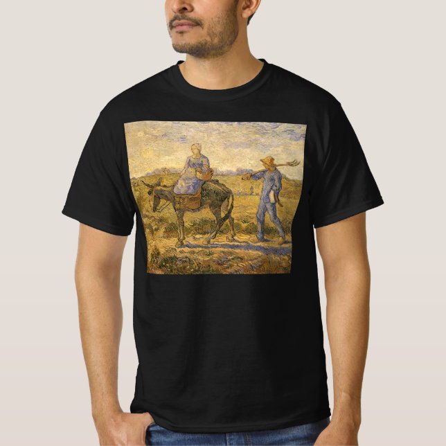 Vincent van Gogh - Bauernpaar arbeiten gehen T-Shirt (Vorderseite)