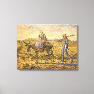 Vincent van Gogh - Bauernpaar auf dem Weg zur Arbe Leinwanddruck