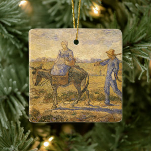 Vincent van Gogh - Bauernpaar zur Arbeit gehend Keramikornament