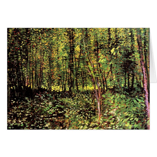 Vincent Van Gogh - Bäume und untergewachsene Kunst (Vorderseite (Horizontal))
