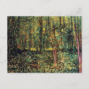 Vincent Van Gogh - Bäume und Unterholz Fine Art Postkarte