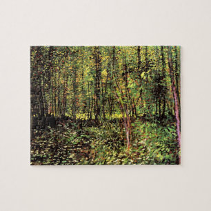 Vincent Van Gogh - Bäume und Unterholz Fine Art Puzzle