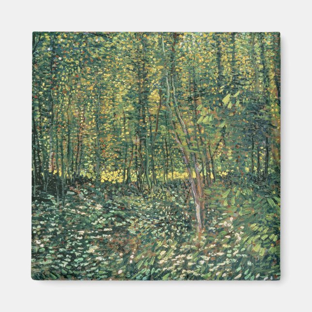 Vincent van Gogh | Bäume und Unterwuchs, 1887 Magnet (Vorne)