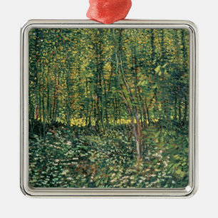 Vincent van Gogh   Bäume und Unterwuchs, 1887 Ornament Aus Metall