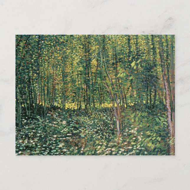 Vincent van Gogh | Bäume und Unterwuchs, 1887 Postkarte (Vorderseite)