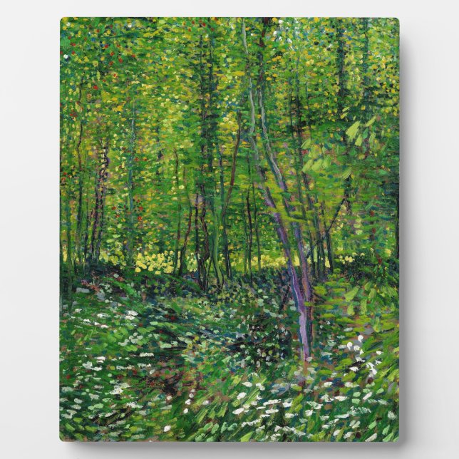 Vincent Van Gogh Bäume und Unterwuchs Fotoplatte (Vorderseite)