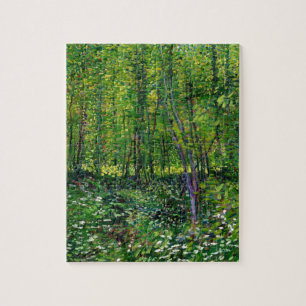Vincent Van Gogh Bäume und Unterwuchs Puzzle