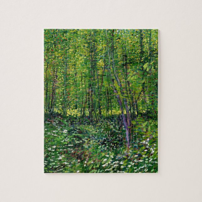 Vincent Van Gogh Bäume und Unterwuchs Puzzle (Vertikal)