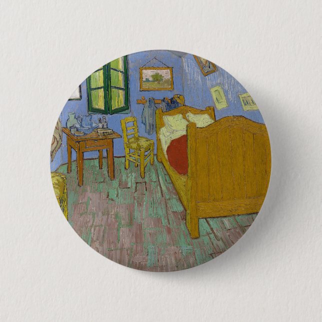 Vincent Van Gogh Bedroom Painting Button (Vorderseite)