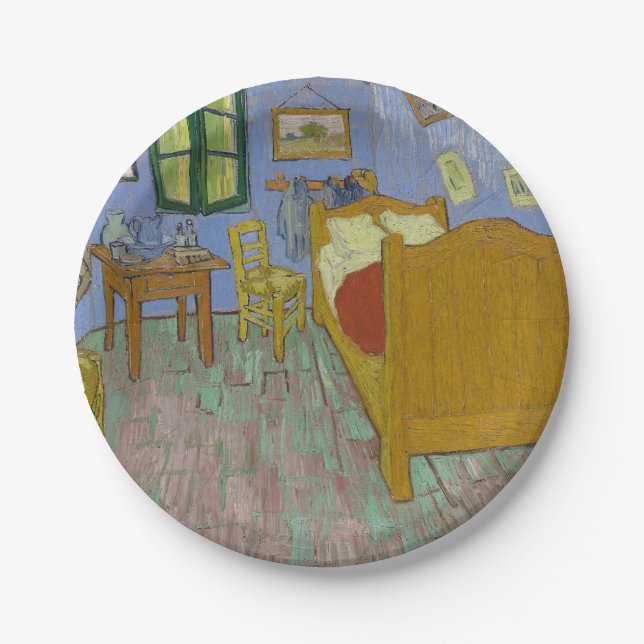 Vincent Van Gogh Bedroom Painting Pappteller (Vorderseite)