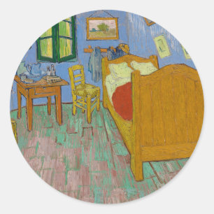 Vincent Van Gogh Bedroom Painting Runder Aufkleber