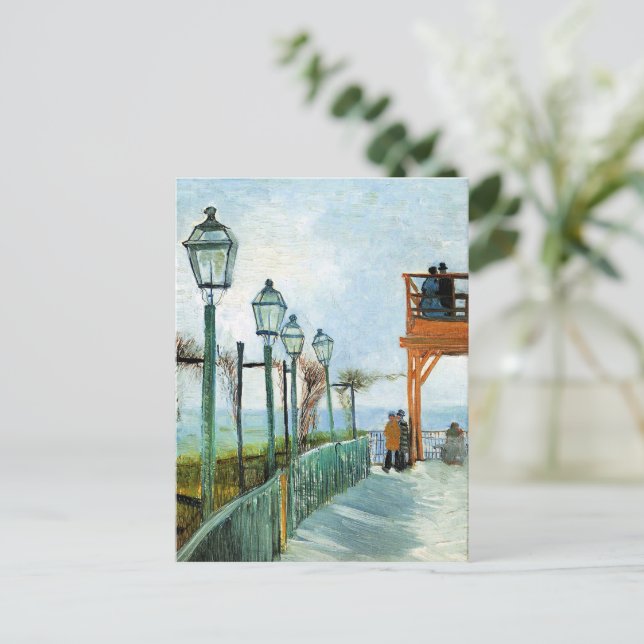 Vincent van Gogh - Belvedere mit Blick auf Montmar Postkarte (Stehend Vorderseite)