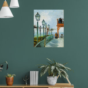 Vincent van Gogh, Belvedere mit Blick auf Montmart Poster