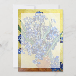 Vincent van Gogh, blaue Schwertlilien vor gelbem H