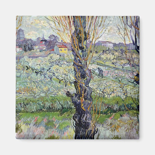 Vincent van Gogh | Blick auf den Arles, 1889 Magnet (Vorne)