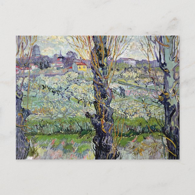 Vincent van Gogh | Blick auf den Arles, 1889 Postkarte (Vorderseite)