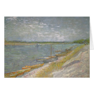 Vincent van Gogh - Blick auf den Fluss w Ruderboot