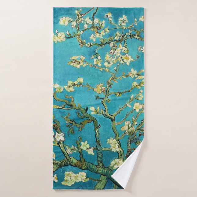 Vincent Van Gogh Blossoming Almond Tree Floral Art Badehandtuch (Badehandtuch)