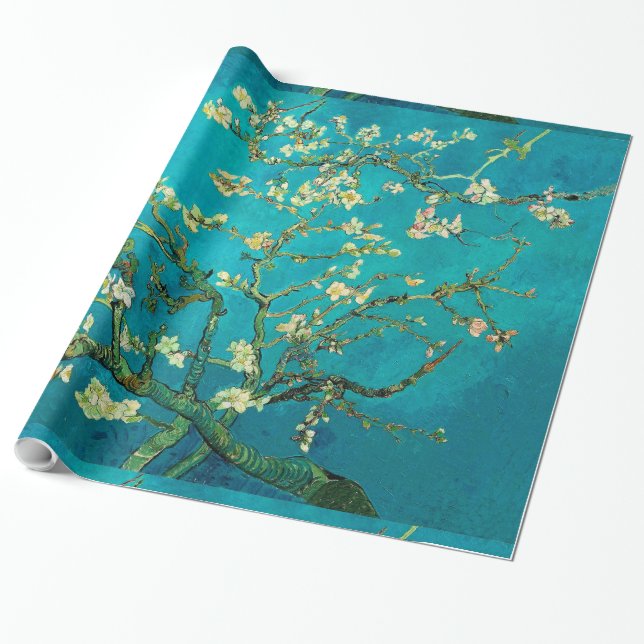 Vincent Van Gogh Blossoming Almond Tree Floral Art Geschenkpapier (Ungerollt)