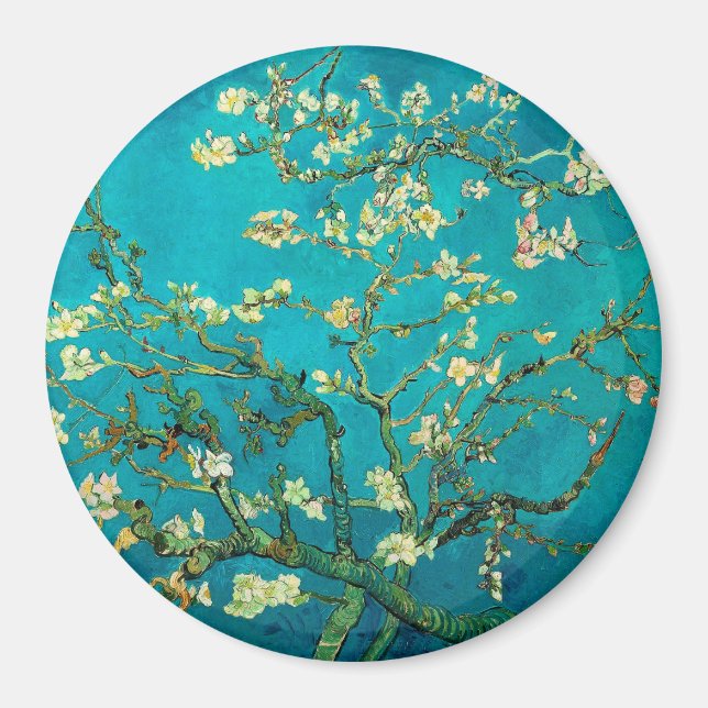 Vincent Van Gogh Blossoming Almond Tree Floral Art Magnet (Vorne)