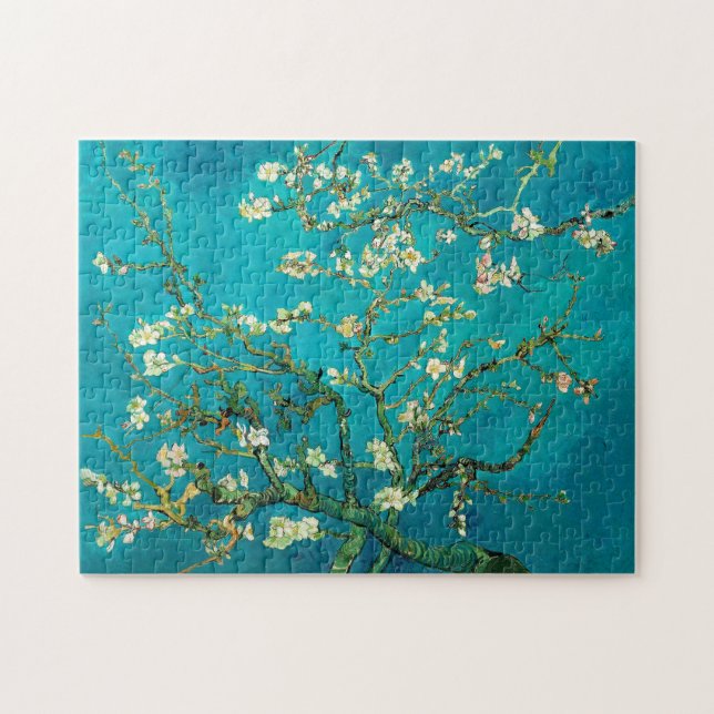 Vincent Van Gogh Blossoming Almond Tree Floral Art Puzzle (Horizontal)